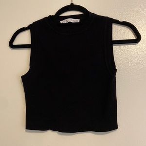 zara black tank. great condition.
